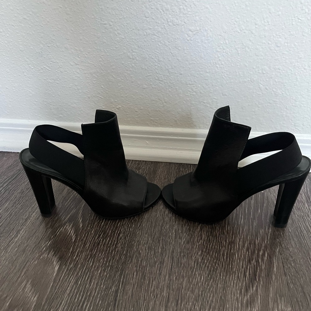 Stuart Weitzman Open Toed Leather Booties - Size 5 - image 3